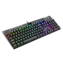 TECLADO MECANICO GAMER ADRIATIC RGB ABNT-2 SWITCH AZUL