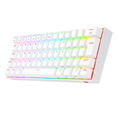 TECLADO MECANICO GAMER DRACONIC RGB LUNAR WHITE SWITCH MARRON