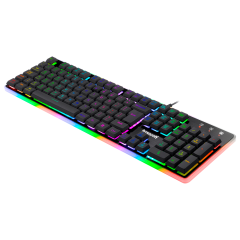 TECLADO GAMER MEMBRANA DYAUS 2RGB PRETO