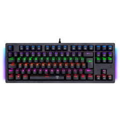 TECLADO MECANICO GAMER BALI RAINBOW PRETO SWITCH AZUL