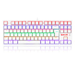TECLADO MECANICO GAMER DAKSA  RAINBOW LUNAR WHITE SWITCH VERMELHO ABNT2
