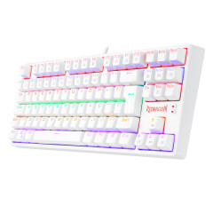 TECLADO MECANICO GAMER DAKSA  RAINBOW LUNAR WHITE SWITCH VERMELHO ABNT2
