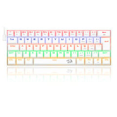 TECLADO GAMER MECANICO LAKSHMI RAINBOW BRANCO SWITCH AZUL ABNT2