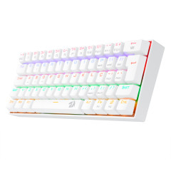 TECLADO GAMER MECANICO LAKSHMI RAINBOW BRANCO SWITCH AZUL ABNT2