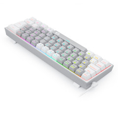 TECLADO MECANICO GAMER FIZZ RGB CINZA E BRANCO SWITCH AZUL