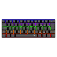 TECLADO MECANICO 61% ARENA RGB PRETO SWITCH AZUL
