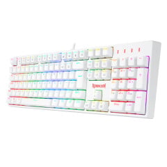 TECLADO OPTICO GAMER SURARA PRO RGB BRANCO SWITCH AZUL ABNT2
