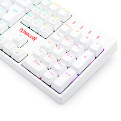 TECLADO OPTICO GAMER SURARA PRO RGB BRANCO SWITCH AZUL ABNT2