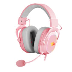 HEADSET GAMER ZEUS X ROSA RGB
