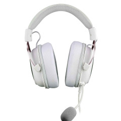 HEADSET GAMER ZEUS X BRANCO COM ROSE RGB
