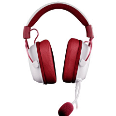 HEADSET GAMER HERO BRANCO COM VERMELHO