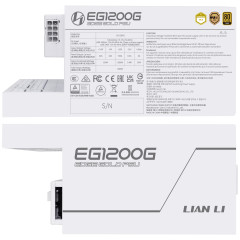 FONTE GAMER 80 PLUS GOLD EG1200G WATTS BRANCO EG1200G WHITE BR
