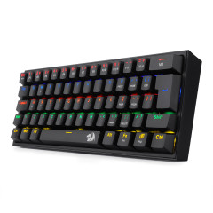 TECLADO MECANICO GAMER FIZZ RAINBOW PRETO SWITCH AZUL