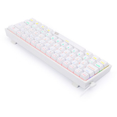 TECLADO MECANICO GAMER FIZZ RAINBOW BRANCO SWITCH AZUL