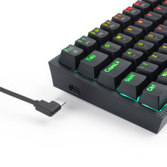 TECLADO MECANICO GAMER FIZZ RGB PRETO SWITCH AZUL