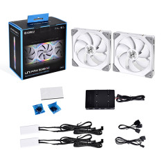 KIT FANS GAMER SL140 RGB BRANCO COM 2 FANS