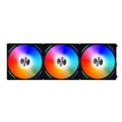 KIT GAMER UNI FAN PRETO COM 3 FANS RGB NA FAN