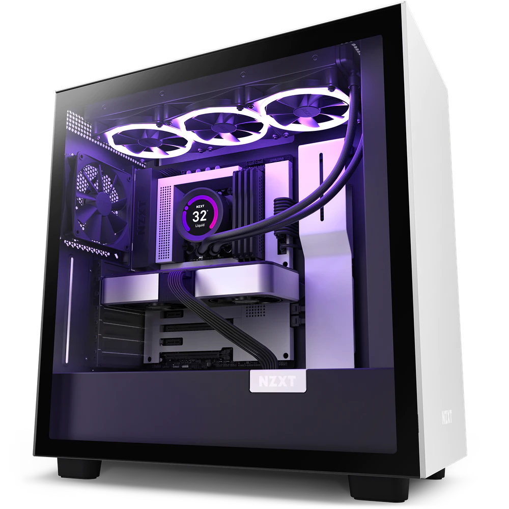 GABINETE GAMER NZXT PRETO/BRANCO CM-H71BG-01