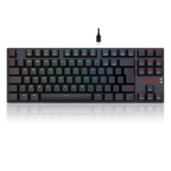 TECLADO MECANICO GAMER APS RGB PRETO SWITCH BLUE ABNT2