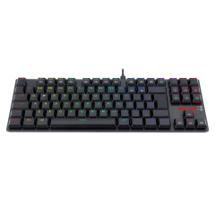 TECLADO MECANICO GAMER APS RGB PRETO SWITCH BLUE ABNT2