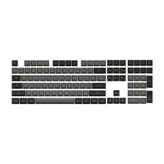 KEYCAPS PERFIL ASA PBT DOUBLE SHOT KIT COM 158 TECLAS MODELO BLACK & BRONZE