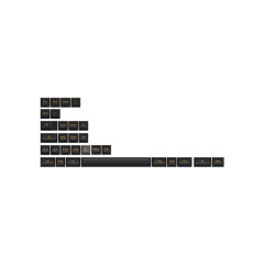 KEYCAPS PERFIL ASA PBT DOUBLE SHOT KIT COM 158 TECLAS MODELO BLACK & BRONZE