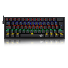 TECLADO MECANICO GAMER FIZZ RAINBOW PRETO SWITCH MARROM