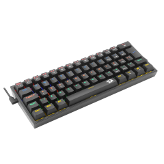 TECLADO MECANICO GAMER FIZZ RAINBOW PRETO SWITCH MARROM