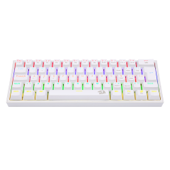 TECLADO MECANICO GAMER FIZZ RAINBOW BRANCO SWITCH MARROM