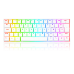 TECLADO MECANICO GAMER DRACONIC PRO RGB BRANCO SWITCH VERMELHO ABNT2