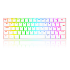 TECLADO MECANICO GAMER DRACONIC PRO RGB BRANCO SWITCH MARROM ABNT2 S/F