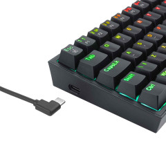 TECLADO MECANICO GAMER FIZZ RGB PRETO SWITCH MARROM