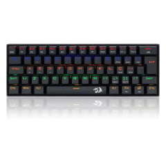 TECLADO GAMER MECANICO LAKSHMI RAINBOW PRETO SWITCH MARROM ABNT2