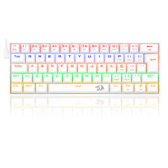 TECLADO GAMER MECANICO LAKSHMI RAINBOW BRANCO SWITCH VERMELHO ABNT2