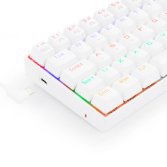 TECLADO GAMER MECANICO LAKSHMI RAINBOW BRANCO SWITCH VERMELHO ABNT2