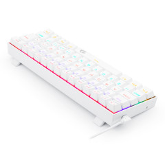 TECLADO GAMER MECANICO LAKSHMI RAINBOW BRANCO SWITCH VERMELHO ABNT2