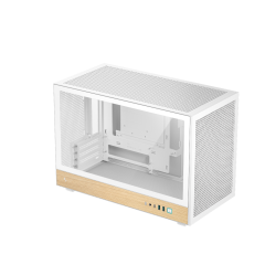 GABINETE GAMER DEEPCOOL CH260 WOOD BRANCO S/FAN R-CH260-WHNWM0-G-1