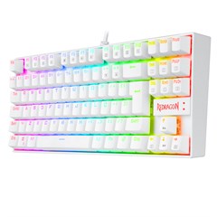 TECLADO MAGNÉTICO GAMER KUMARA PRO RGB BRANCO SWITCH AZUL ABNT2