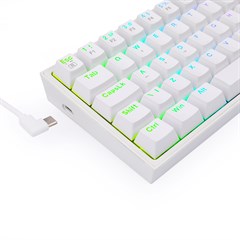 TECLADO MECANICO GAMER FIZZ RGB BRANCO SWITCH AZUL