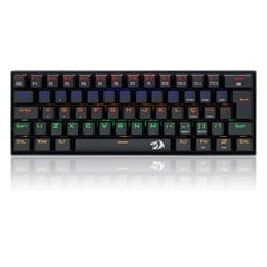 TECLADO GAMER MECANICO LAKSHMI RAINBOW PRETO SWITCH VERMELHO ABNT2