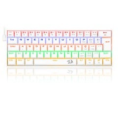 TECLADO GAMER MECANICO LAKSHMI RAINBOW BRANCO SWITCH MARROM ABNT2