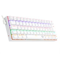 TECLADO GAMER MECANICO LAKSHMI RAINBOW BRANCO SWITCH MARROM ABNT2