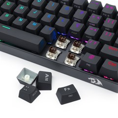 TECLADO MECANICO GAMER DRACONIC PRO RGB PRETO SWITCH MARRON ABNT2 S/F