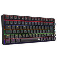 TECLADO MECANICO GAMER REDRAGON PHANTOM PRETO SWITCH MARROM