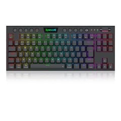 TECLADO MECANICO GAMER REDRAGON HORUS PRO TKL RGB PRETO SWITCH MARROM
