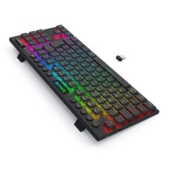 TECLADO MECANICO GAMER REDRAGON HORUS PRO TKL RGB PRETO SWITCH MARROM