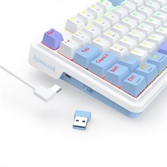 TECLADO MECANICO GAMER GLORIA PRO SEM FIO SWITCH MARROM K664WBP-RGB-PRO (PT-BUMBLEBEE)