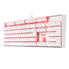 TECLADO MECANICO MITRA SINGLE COLOR LUNAR WHITE SWITCH VERMELHO