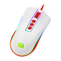 MOUSE GAMER COBRA RGB BRANCO E VERMELHO
