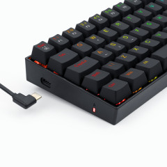 TECLADO MECANICO GAMER DRAGONBORN RGB PRETO SWITCH MARROM ABNT2
